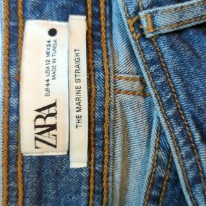 Zara jeans wide leg marine straight